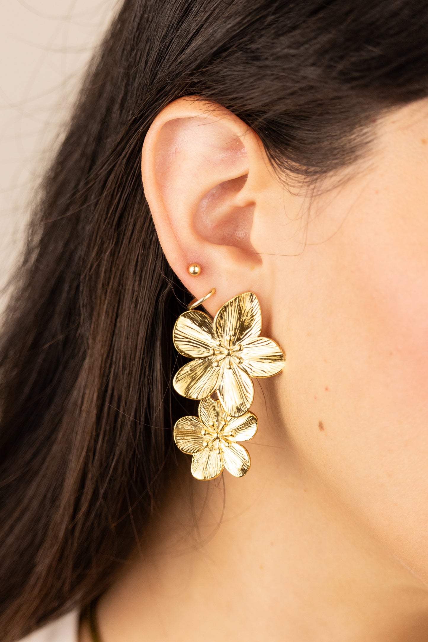 Aretes Doble Flor