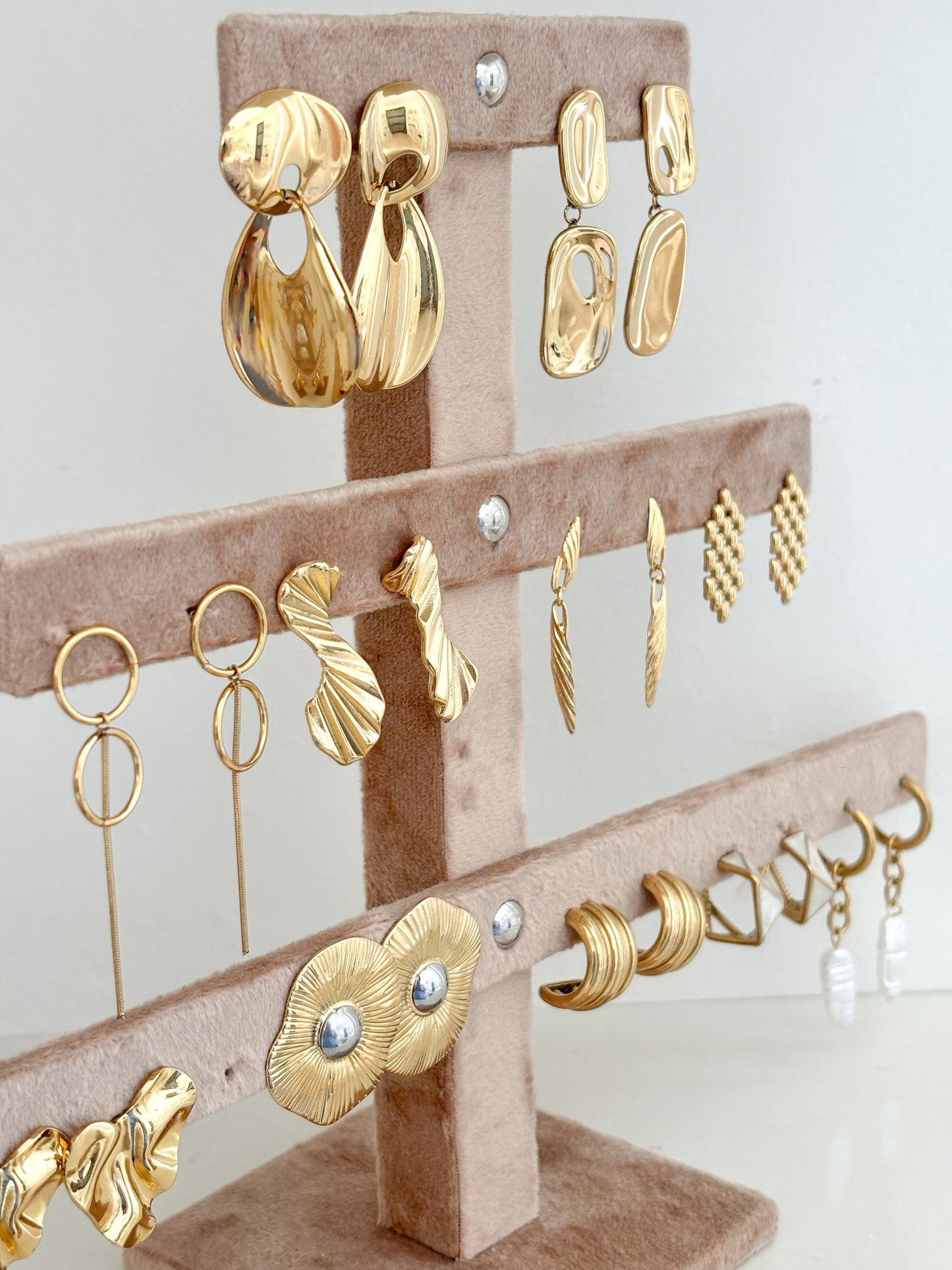 Aretes Bicolor Texturizado