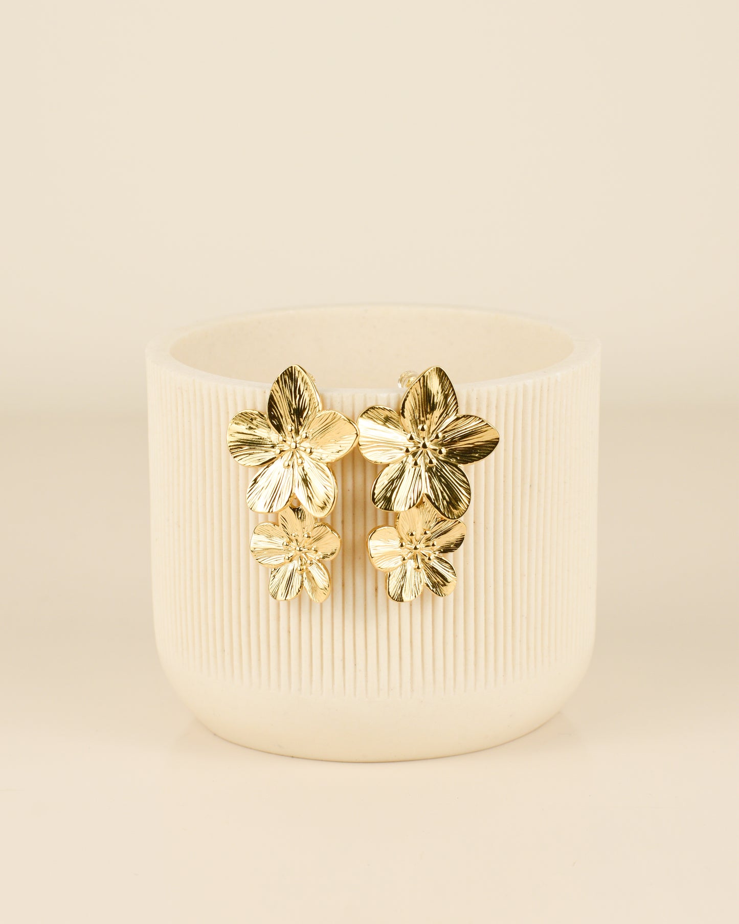 Aretes Doble Flor