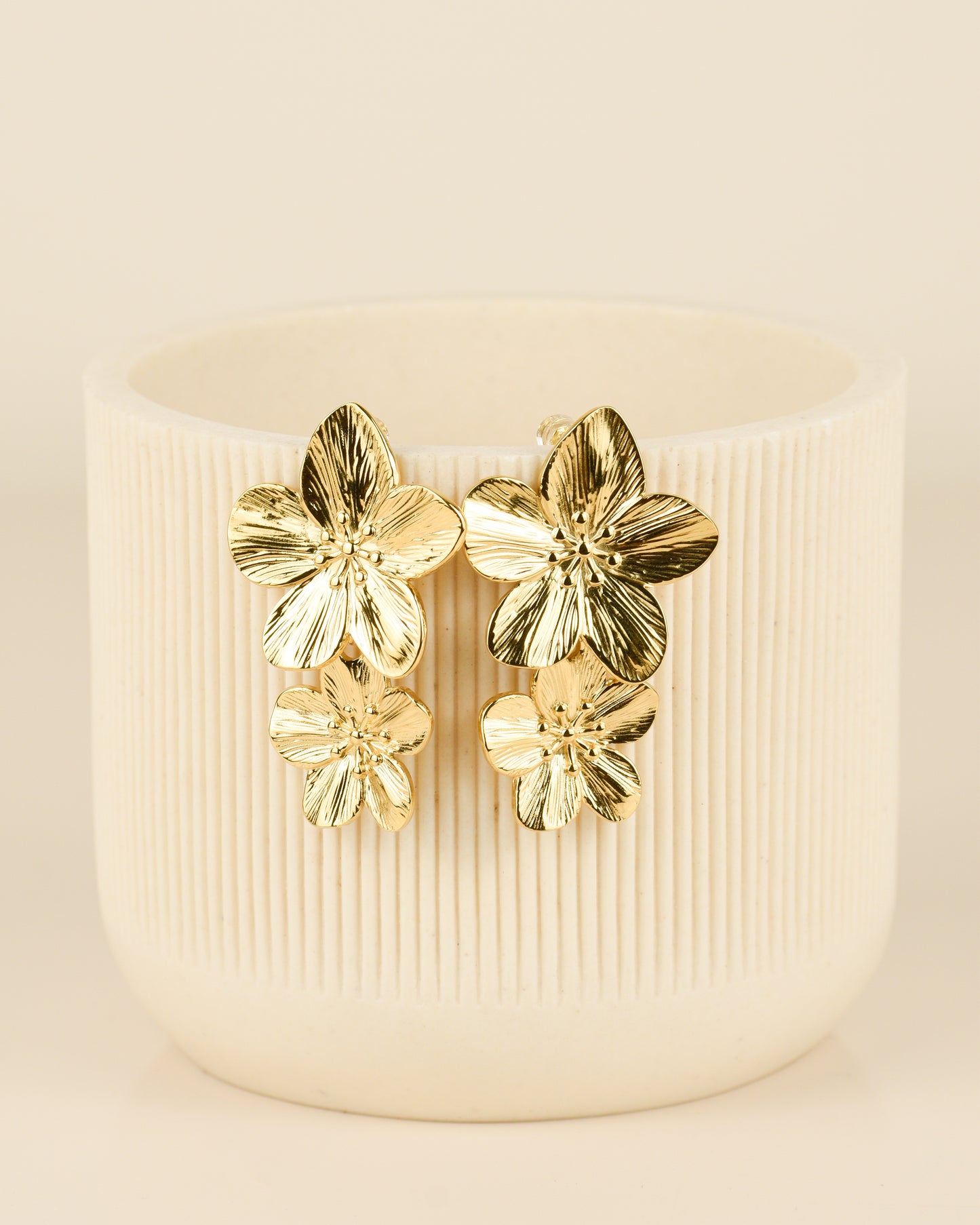 Aretes Doble Flor