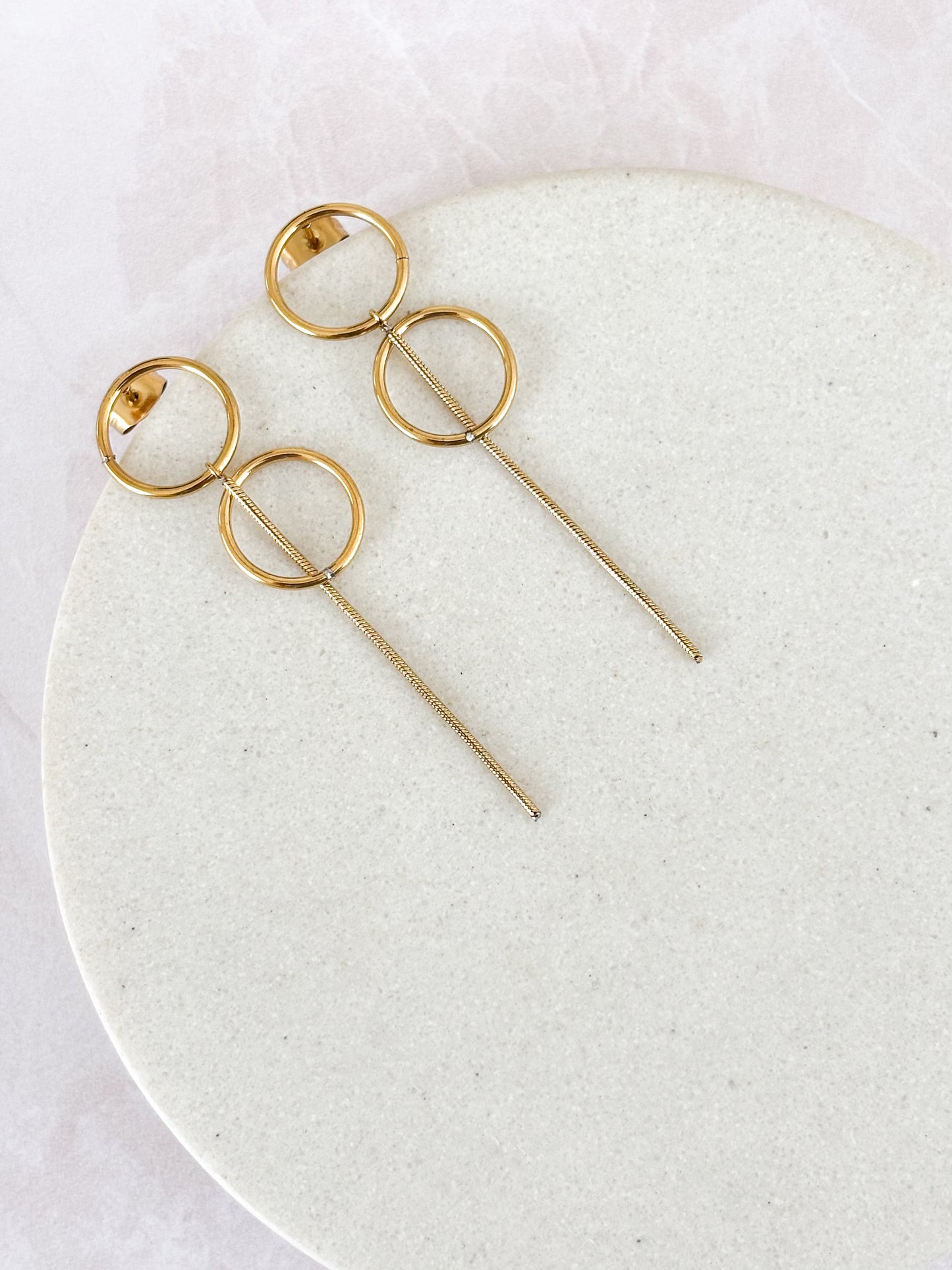 Aretes Tira Colgante