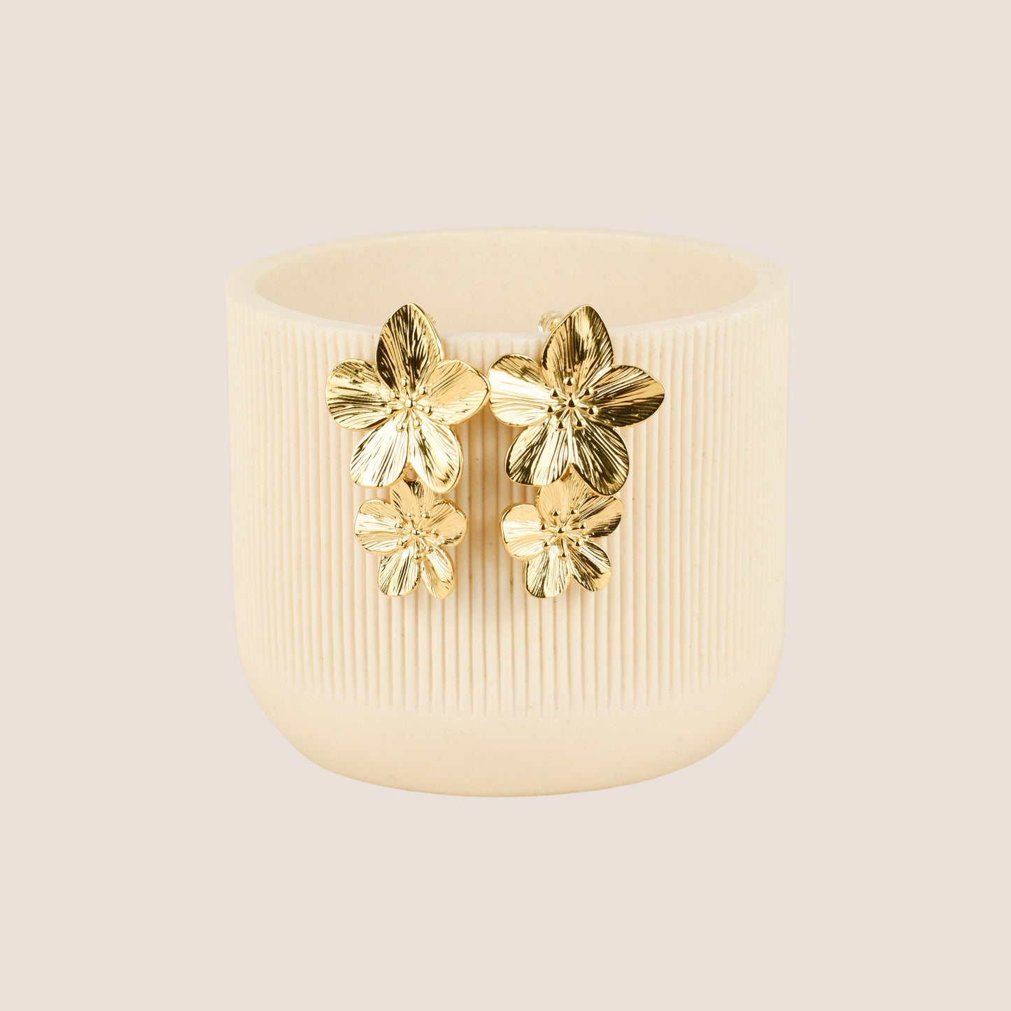 Aretes Doble Flor