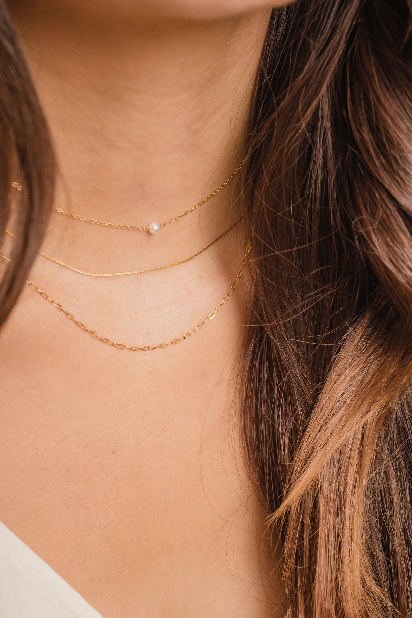 Cadena Sencilla + Perla Sintética