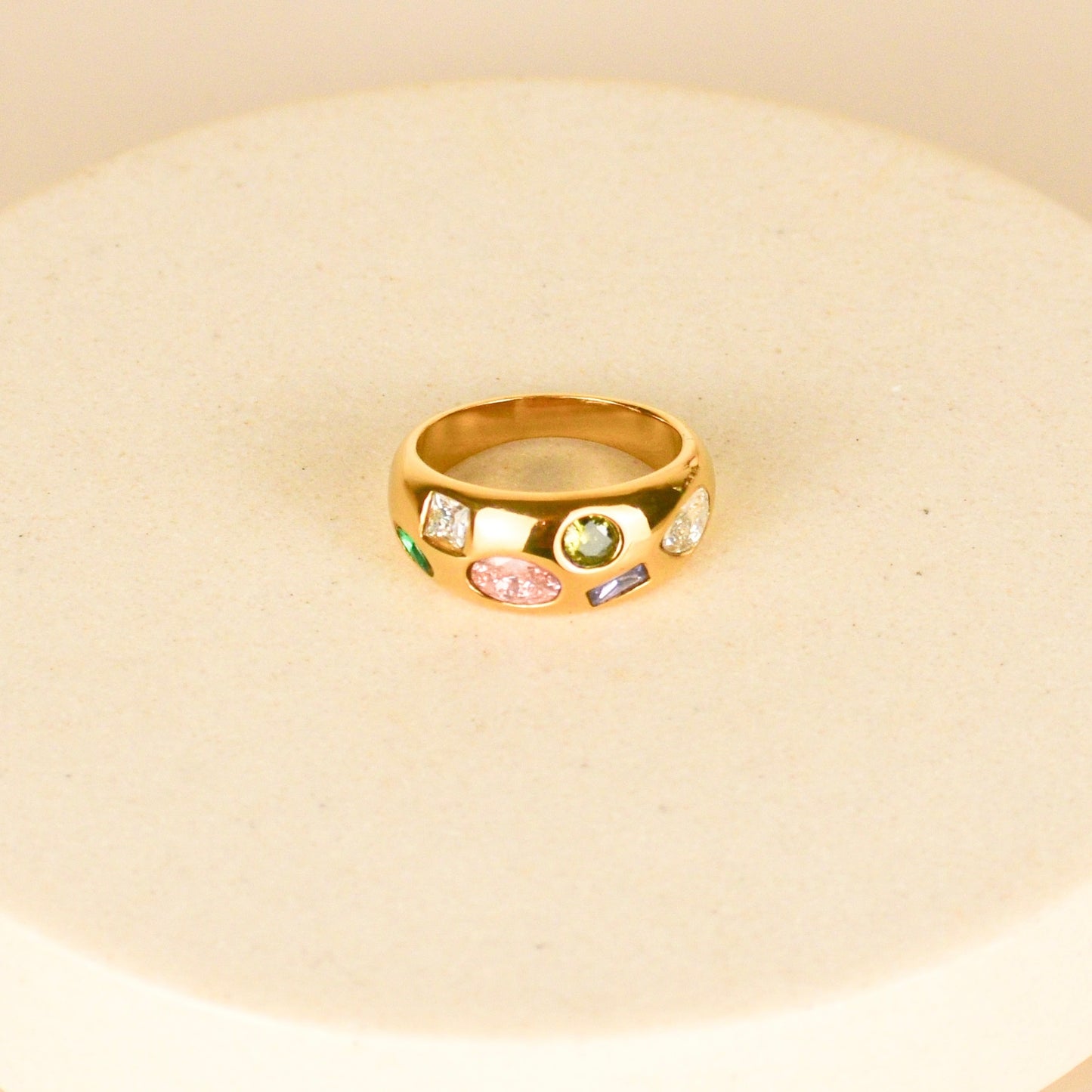 Anillo Zirconias Colores