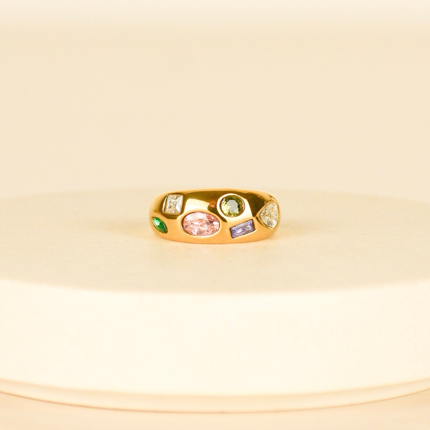 Anillo Zirconias Colores