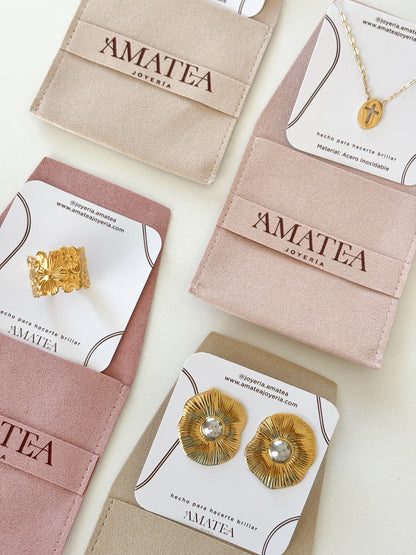 Aretes Bicolor Texturizado