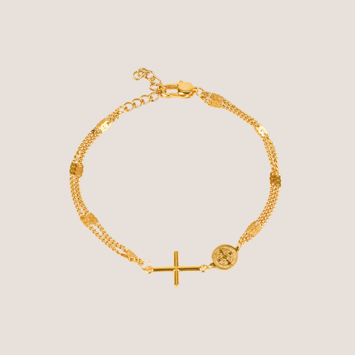 Pulsera San Benito + Cruz