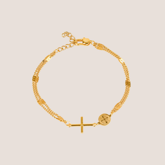 Pulsera San Benito + Cruz