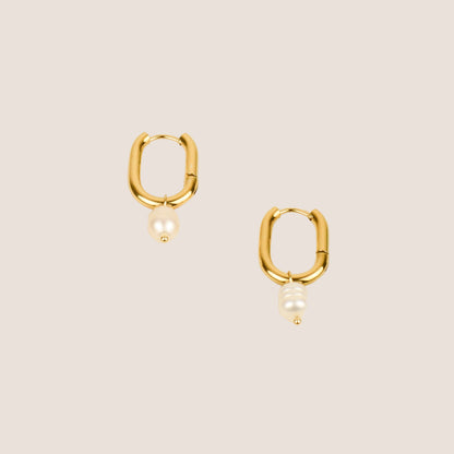 Aretes Oval + Perla