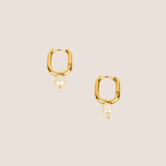 Aretes Oval + Perla