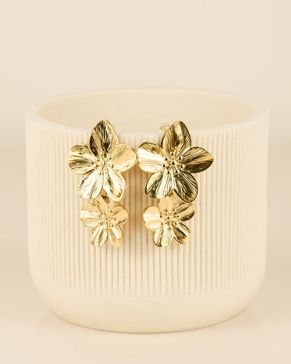 Aretes Doble Flor