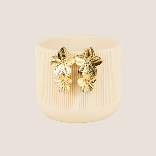 Aretes Doble Flor
